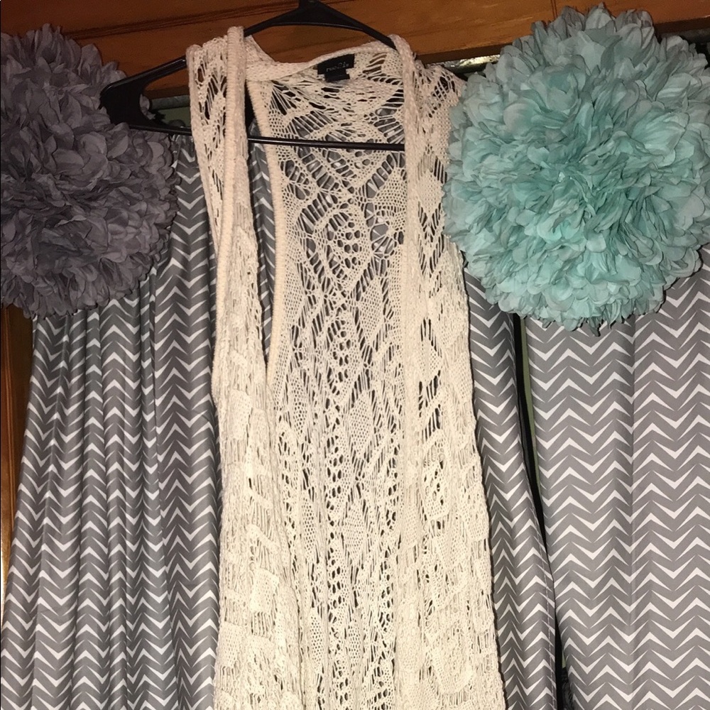 crochet tank top cardigan